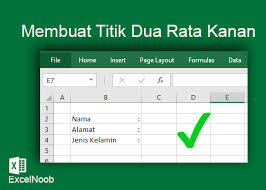 Check spelling or type a new query. Cara Membuat Titik Dua Sejajar Rata Kanan Dalam Satu Cell Excelnoob