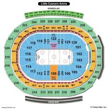 seat number little caesars arena seating chart