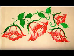 One Stroke Fabric Painting How To Paint Bed Sheet By Premlata Youtube Bed Sheet Painting Design Fabric Painting Painting