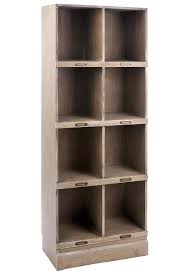 Avec des lignes droites et sans ornementation, il a un style de maison de campagne/champêtre idéal. Etagere Ouverte 8 Casiers En Bois Brut Vieilli 60x31x170cm J Line J