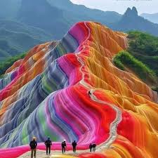 china colourful mountains