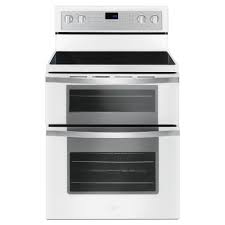 Total oven capacity, probake convection, delay bake, easyclean, glass touch controls, and ultraheat power element: Whirlpool 6 7 Cu Ft Double Oven Electric Range With True Convection In White Ice Wge745c0fh The Home Depot
