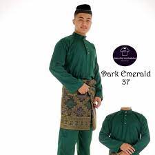 Baju melayu hijau serindit sekali lagi membuktikan kalau jodoh tidak ke mana! Baju Melayu Dark Emerald Baju Raya 2021 Shopee Singapore