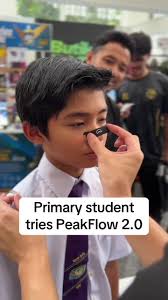 Primary student tries PeakFlow 2.0! 💨💯👃🔥 How to buy: Shop our products  in bio 🔗🛒