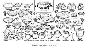 It's usually a sponge cake decorated with strawberries and whipped cream. Set Isolated Traditional American Style Christmas Stock Vector Royalty Free 735742657