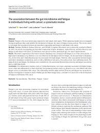 The association between the gut microbiome and fatigue in individuals  living with cancer: a systematic review