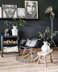 Black Wall Ein Interior Trend Fur Mutige Wir Zeigen Euch Wie Ihr Mit Einer Schwarzen Wand Ein Highlight Wandfarbe Wohnzimmer Wandfarbe Schwarz Schwarze Wand