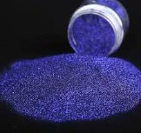 Sapphire Blue Leather Coating Glitter Pressed Powder
