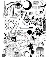 American psycho/ patrick bateman horror tattoo flash sheet! Flash Sheet Outline Tattoo Flash Art Novocom Top