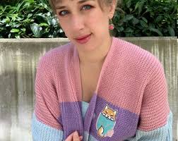 Suéter arcoíris Shiba de gran tamaño