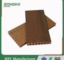 Customizable Color Size Waterprooful Teak Walnut Solid Durable Hollow Hole  WPC Decking Flooring Board