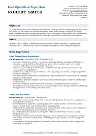 Operations manager sample cover letter for operations supervisor. Operations Supervisor Resume Samples Qwikresume
