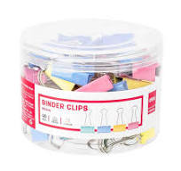 Paper Binder Clips 60 Pcs Colored Binder Clips - 25mm/1 Inch Medium Size  Paper Clips With Storage Container 25mm Paper Clips