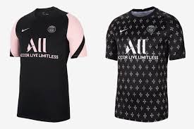 Nike football maillot enfant nike psg paris saint germain domicile saison 2020/2021. Psg Training Et Pre Match Plus De Nouveaux Maillots Exterieur 2021 22