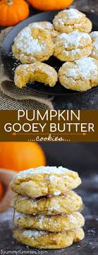 These Thick And Delicious Pumpkin Gooey Butter Cookies Are Easily Made With Cake Mix Pumpkinrecipes Gooey Butter Cookies Pumpkin Cookie Recipe Butter Cookies