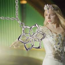 Lord Of The Rings Fairy Queen Galadriel Flower Necklace Jagfox Com Cosplay Necklace Flower Pendant Necklace Flower Necklace Lord of the rings green leaves elvish pin brooch pendant with chains necklace uk. lord of the rings fairy queen galadriel