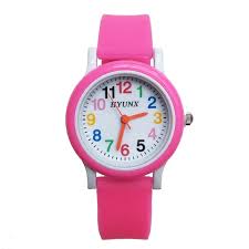 Children Candy Color Big Number Round Dial Silicone Band Quartz Wrist Watch Ladies Dress Watches Gift Luxury Chris Kids Watches Childrens Watches Silicon Bands