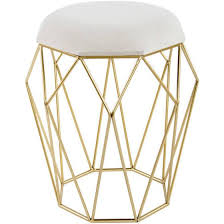 Round Ottoman Gold Legs Gold Stool Vanity Stool Stool