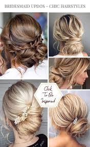 It's so easy because all you need to do is twist and wrap sections of hair. 48 Perfect Bridesmaid Hairstyles Ideas Wedding Forward Chic Hairstyles Bridesmaid Updo Hair Styles