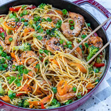 Pulled noodles are the chinese version of japanese ramen. Easy Shrimp Stir Fry Noodles Recipe Healthy Fitness Meals