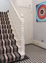 Black And White Striped Stair Carpet The Flooring Group Carpet Stairs Interior Stairs Striped Stair Runner