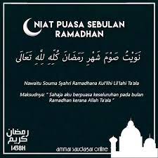 Cara lafaz niat puasa bulan ramadhan. Niat Puasa Sebulan Niat Puasa Siakap Keli Press Facebook