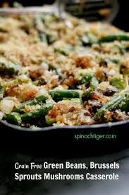 Low Carb Green Beans Casserole With Brussels Sprouts And Bacon Recipe Sprouts With Bacon Green Beans Bacon Brussel Sprouts