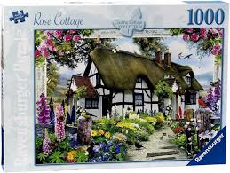 Ravensburger country cottage 1500 piece jigsaw puzzle for adults. Ravensburger Country Cottage Collection No 1 Rose Cottage 1000 Piece Jigsaw Puzzle