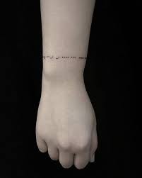 Mors Alfabesi Dovmesi Minimalist Tattoo Classic Tattoo Tattoo Bracelet