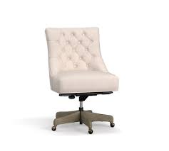 Upholster seat and inside arms. Hayes Tufted Swivel Desk Chair Pottery Barn Australia