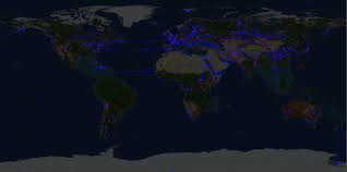 This server includes a custom generated earth. Activity Map Of Towny Server 12 30 18 00 Utc Blue Is Players Movements Red Is Terrain Changes Earthmc