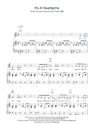 Comment must not exceed 1000 characters. It S A Heartache Noten Bonnie Tyler Klavier Gesang Gitarre