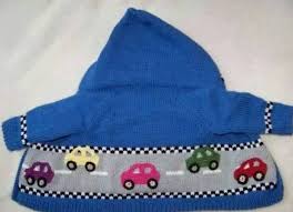 Araba Desenli Kapsonlu Orgu Bebek Hirkasi Baby Knitting Patterns Orgu Erkek Bebek