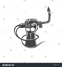 Hand Drawn Illustration Of A Welder Hand Holding Torch Can Be Used As A Design Element Of Emblem Read How To Draw Hands Drawing Illustration Welding Tattoo