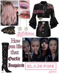 Blackpink How You Like That Outfit Inspired Wanita Pakaian Kostum