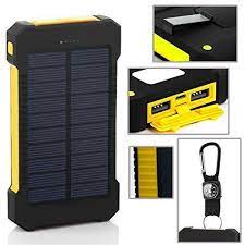 Solar power banks have special lenses that concentrate the sunlight on a small beam in order to charge the batteries inside. New Solar Power Bank 300000 Mah Portable External Battery Charger For Smart Phone Black Yellow Solar Battery Charger Solar Panel Charger Solar Power Bank