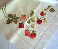 Society Silk Embroidered Tablecloth In Linen Embroidered Tablecloth Embroidery Designs Hand Embroidery