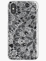 Black And White Mobile Cover Design Black And White Mandala Pattern Iphone Case By Zeichenbloq In 2020 Phone Cover Design Mobile Case Diy Pattern Iphone Case
