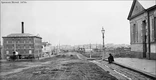 Spencer St Melbourne Near Collins St In 1870 Melbourne Suburbs Australia History Melbourne Victoria