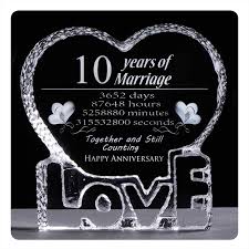 Here are 100+ tin 10th anniversary gifts for him. Buy Ywhl 10 Year Crystal 10th Anniversary Paperweight Keepsake Wife Girlfriend Him Husband Online At Low Prices In India Amazon In