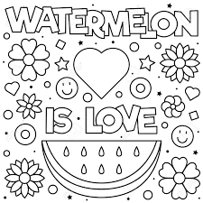 Cute watermelon coloring pages only coloring pages cute kawaii coloring pages for adults ala model kini fruit printable coloring pages latinissimo info fruit coloring pages cute fruit coloring pages free coloring best cute fruit coloring page orange banana and veggie cake games fruit and veggie coloring pages plrapp co. Watermelon Is Love Coloring Page Black And White Vector Illustration Royalty Free Cliparts Vectors And Stock Illustration Image 114893839