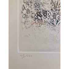 Don Fink, 60s American Abstract Expressionist Untitled Abstract Color  Composition Etching, 1968