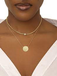 Jennifer Meyer Hammered Disc Pendant Necklace Yellow Gold Ylang 23 Yellow Gold Heart Necklace Gold Heart Necklace Disc Pendant
