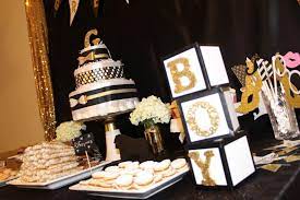 Black And Gold Baby Shower Baby Shower Cakes Prince Baby Shower Theme Gold Baby Shower Boy