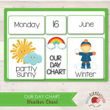 Our Day Chart Weather Chart By Busy Little Bugs A Great