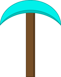 A pickaxe allows the player to mine blocks at faster speeds, depending on the material it is made from. Download Hd Diamond Pickaxe Minecraft Diamond Pickaxe Png Transparent Png Image Nicepng Com