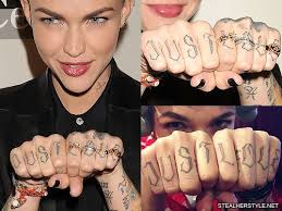 8,097 likes · 161 talking about this · 1,636 were here. Grey Just Love Knuckle Tattoo By Ruby Rose