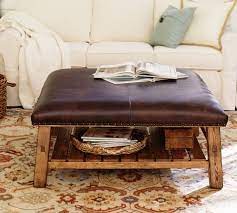However, ottomans are often used as extra seating space as well. Caden Square Leather Ottoman Pottery Barn