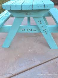 Chalkboard Blue How To Build A Kids Pic Nic Table In 2020 Kids Picnic Table Diy Picnic Table Kids Picnic Table Plans