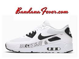 Black Bandana Air Force 1 Custom Black Bandana Nike Air Max 90 Ultra Shoes White Black Black Nike Shoes By Bandana Fever Nike Air Max 90 Ultra Shoes Nike Air Max